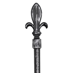 [RH088-4884BS/ZY-132 / 088-4884BS/ZY-132] Royal Homes Curtain Rod 48-84 In. Blk Silver