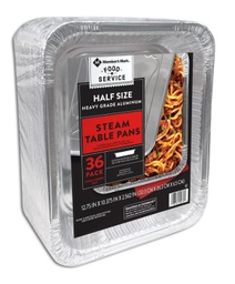 [600596] ****Member's Mark Half Size Aluminum Steam Table Pan 36ct