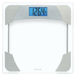 [76044192] Taylor Digital Glass Bathroom Scale with Stainless Steel Accents