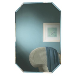 [M182] Zenith Frameless Beveled 16 In. W x 24 In. H x 4-1/2 In. D Single Mirror Surface/Recess Mount Octagon Medicine Cabinet