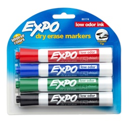 [80174 / 80174A] Expo Large Dry Erase Marker Assortment (4-Pack)