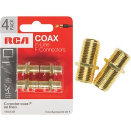 [VH664R] ****RCA In-Line Feed-Through Coax Connector (4-Pack)