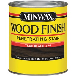 [700514444 / 8965139] Minwax Wood Finish Penetrating Stain, True Black, 1 Qt.