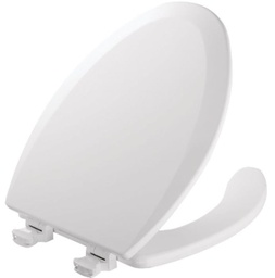 [1440EC 000] Mayfair Commercial Elongated Open Front White Toilet Seat with Cover