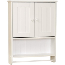 [9114W] Zenith Wall Bath Cabinet 21-5/8 W x 25-3/4 H x 6-3/4 D Country Cottage White