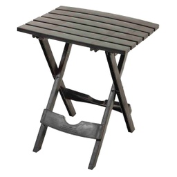 [8510-02-3734] Adams Quik-Fold Rectangle Poly Table 15.25 In. x 17.38 In., Black