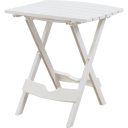 [258423] Adams Quik-Fold Rectangle Resin Folding Side Table 15 In. x 17.5 In. White