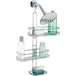 [69286] iDesign Linea Adjustable Shower Caddy, Silver