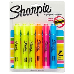 [040 5876 / 1794214 / 25876PP] ****Sharpie Highlighters Assorted Colours, Set of 6
