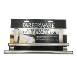 [FAR7656] ****Farberware Over-Cabinet Double Towel Bar 11.8in