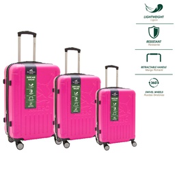 [078-1424600] Royal County of Berkshire 3pc Luggage Set, Purple