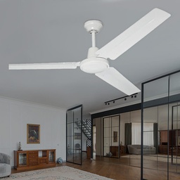 [21765] Hunter Industrial Ceiling Fan 56 In., White (C.F.M - 5002)
