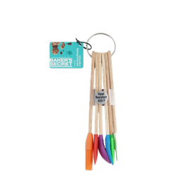 [BS40662] Baker's Secret 6pc Silicone Baking Tool Set with Wooden Handles