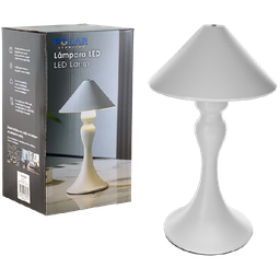 [604-N2305382] LED Metal Touch Table Lamp Rechargeable with USB cable 26cm, White