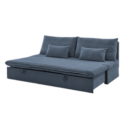 [857-MLM-504740 / 857-MA504740BL / MA504740A] Ideal Furniture Sofa Bed with Storage Drawer, Blue