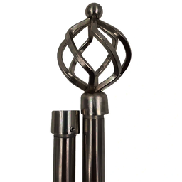 [722-A1012-4884BLKSILK CHCR28506 / 1434268] Classy Homes Curtain Rod 48-84 In., Blacksilk - Plated