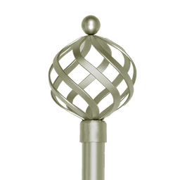 [722-82442-2848SILVE CHCR28512 / 1434273] Classy Homes Curtain Rod 28-48 In., Silver - Plated