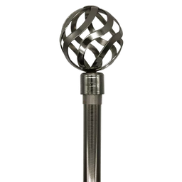 [722-82442-4884BLKSILK CHCR28515 / 1434277] Classy Homes Curtain Rod 48-84 In., Blacksilk - Plated