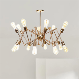 [P9018-18GOLD RHC29341] Royal Homes Chandelier 18xE27 60W, 29.5x19.6In. (DxH)