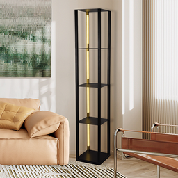 [3288GOLD RHFLWS29360] Royal Homes Floor Lamp With Shelves 60W, 64.17x11.41In.