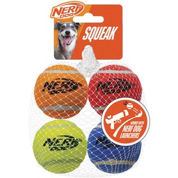 [8551] Nerf Dog Squeak Tennis Ball 2.5 In. (4-Pack)